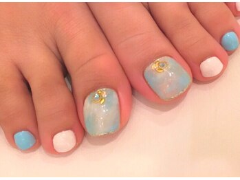 ネイルズ ララ(nails Lala)/マーブルネイル。