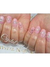 クリスタルネイル ゆめタウン博多店(CRYSTAL NAIL)/ピンクワンカラーネイル