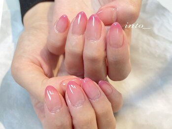 ネイルサロン イントゥ(into_)/グラデーション　ピンク
