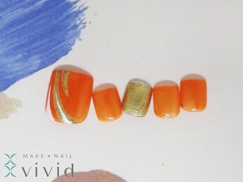 メイクプラスネイル ヴィヴィッド(MAKE+NAIL vivid)/フット　オリジナルネイル♪