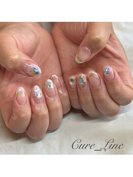 ネイルデザイン、キラキラ