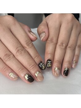 バレンタインネイル