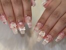 ガーリー さくらんぼネイル