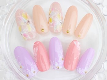 ネイルサロン あかねいろ/春夏フラワーネイル 卒業 入学