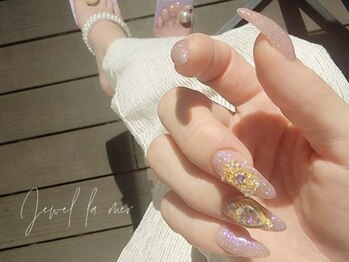 ジュエル ラ メール(Jewel la mer)の写真/派手にはできないあなたにも！パーツ乗せ放題の可愛いメニューが登場！☆韓国ネイルも◎