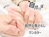 【オフ込み】深爪可/自爪のような自然な長さ出し+ワンカラー