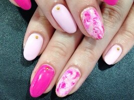 ワンカラー+マーブル