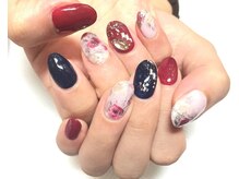 ソファ ネイルアイ 仙台(Sofa)/ヴィンテージお花ネイル