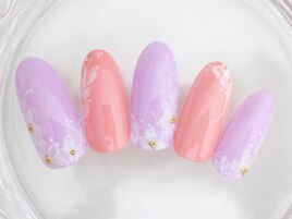 春フラワーネイル　卒業　入学
