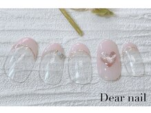 ディア ネイル(Dear nail)/ハート×フレンチ