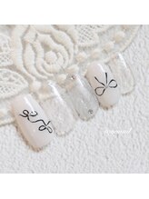 たゆ ネイル(たゆnail)/リボンニュアンスネイル