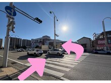 ビューティーアイラッシュ イオンモール新瑞橋店/信号を渡り左に曲がります