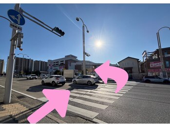 ビューティーアイラッシュ イオンモール新瑞橋店/信号を渡り左に曲がります