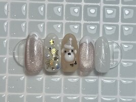 くま/ツリー/クリスマス/雪/冬