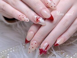 バレンタインネイル