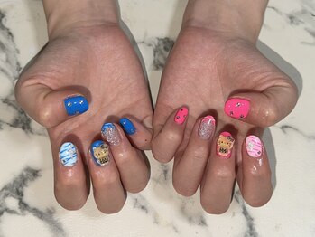 ブルー×ピンクのギャルキティ