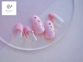 Wピンク桜ネイル¥9500【¥10450】
