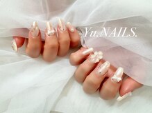 ユーネイルズ 恵比寿(Yu.NAILS.)/春リボンパステル◎フレンチ