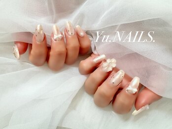 ユーネイルズ 恵比寿(Yu.NAILS.)/春リボンパステル◎フレンチ