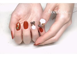 午年　ホロ花　赤