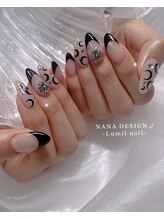 ルミール ネイル(Lumil nail)/黒フレンチネイル