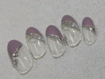 ケージュール(Kjour)/グレージュ斜めフレンチ　パール