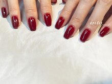 ネイルサロン イントゥ(into_)/ワンカラー　スクエア　ボルドー