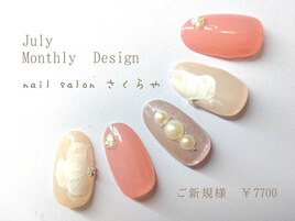 透け感フラワーのこなれデザイン