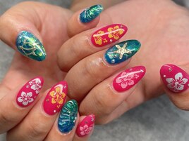 ハイビスカス×ビーチ