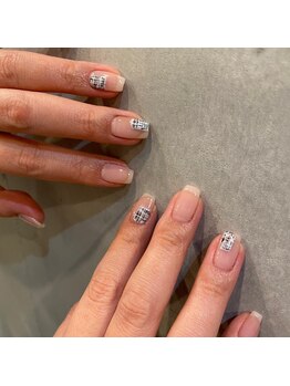 リルム(Relum)/部分ツイードネイル☆