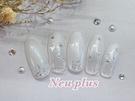 定額￥6300　ホワイトネイル