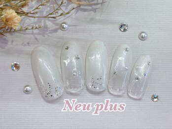 定額￥6300　ホワイトネイル