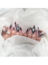 アン ジョーヌドラゴ/【ロングネイル】ブラックネイル