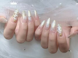 クリスマス/冬ネイル/ツイード