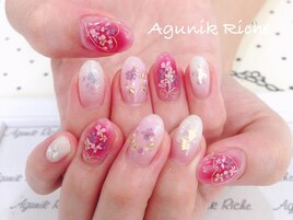 【押し花ネイル】