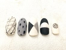 スリープ 中目黒(Sleep nakameguro)/モノトーンネイル