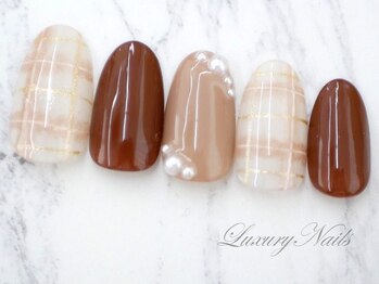 ラグジュアリーネイルズ カワグチ(Luxury Nails Kawaguchi)/チェック柄アート*