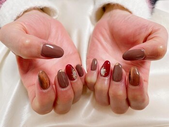 キキネイル たまプラーザ店(kikinail)/2月定額A シンプルデザイン