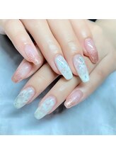 はあとねいる 黒崎店/ホワイトマーブルネイル