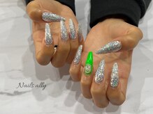 ネイルズアリー 立川店(Nails ally)/ネオン×グリッター×キラキラ