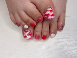 フット　ふわふわネイル