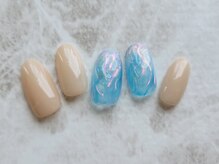 フラワーズネイルアンドアイラッシュ(FLOWER’S nail&Eyelash)/ブルーニュアンスネイル