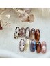 ★期間限定【Hand】Autumn Design選べる片手1本アート+ワンカラー￥6980