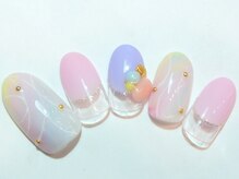 ネイルサロン ドレリッチ 大宮店(drerich)/【6990】パステルタイダイ
