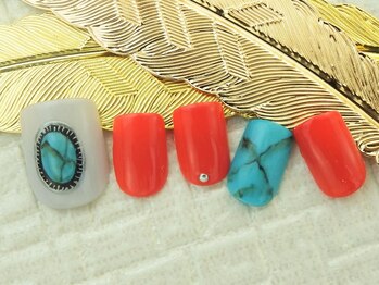 ネイルズガッシュ 大森駅前店(NAILs GUSH)/*エスニック大理石*