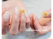 mnh/クリアひまわりネイル☆