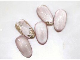 マグ☆シンプルベージュ☆お花
