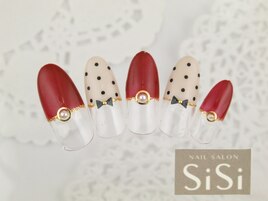 ドット＆リボン＆パール★