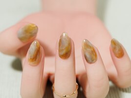 暖色ニュアンスネイル