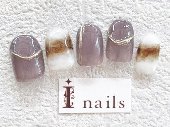 アイネイルズ 梅田店(I nails)/ニュアンス凸凹ミラー￥8200